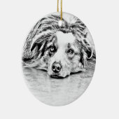 Australisch de hondart. van de Herder Keramisch Ornament (Rechts)