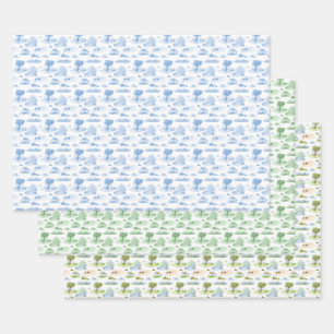 Australisch dier toile inpakpapier vel
