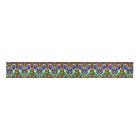 Australisch dierenvriend artsy koala beer patroon grosgrain lint (Voorkant)