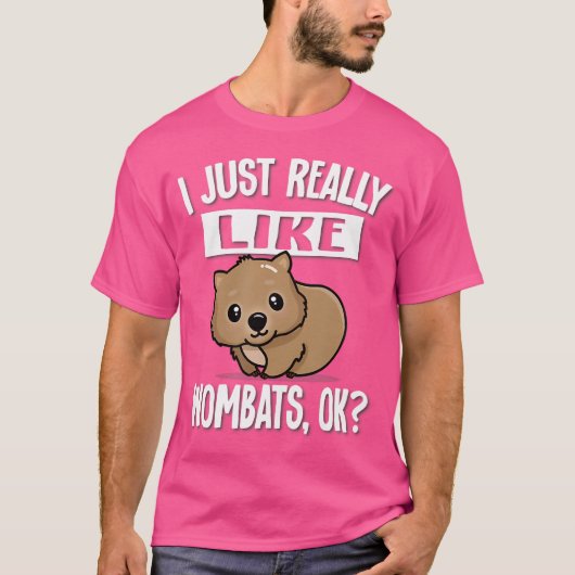 Australisch Dierenvriend Wombat T-shirt (Voorkant)
