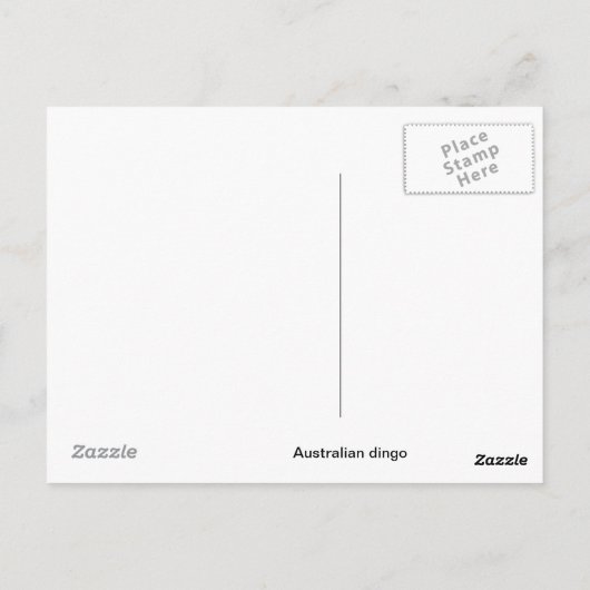 Australisch dingo-briefkaart briefkaart (Achterkant)
