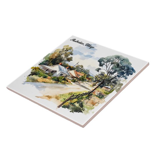 Australisch dorp tegeltje (Zijkant)