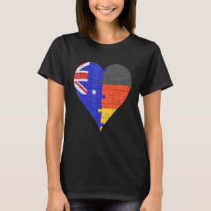 Australisch - Duits vlaggehart T-shirt