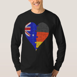 Australisch - Duits vlaggehart T-shirt