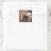 Australisch Eagle-profiel Vierkante Sticker (Tas)