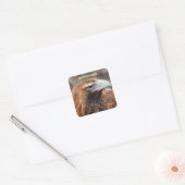 Australisch Eagle-profiel Vierkante Sticker (Envelop)