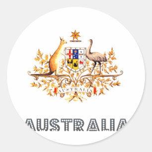 Australisch embleem ronde sticker