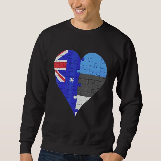 Australisch-Estlands vlaggenheart Trui (Voorkant)