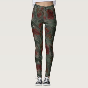 Australisch eucalyptus flessenborstel bloemmotief leggings