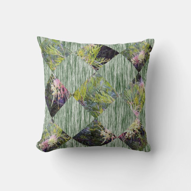 Australisch Eucalyptus Flower Geometrical Design Kussen (Voorkant)