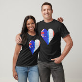 Australisch Frans vlaggehart T-shirt (Unisex)