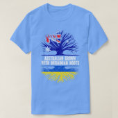 Australisch Gegroeid met Oekraïense Roots Vlag T-shirt (Design voorkant)