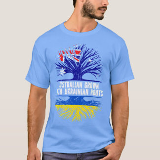 Australisch Gegroeid met Oekraïense Roots Vlag T-shirt