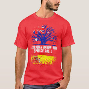 Australisch Gegroeid met Spaanse Roots Australië V T-shirt