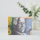 Australisch geld dollars briefkaart (Staand voorkant)