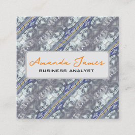 Australisch geldpatroon vierkante visitekaartje