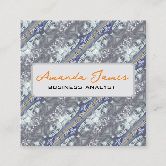 Australisch geldpatroon vierkante visitekaartje (Voorkant)