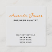 Australisch geldpatroon vierkante visitekaartje (Achterkant)