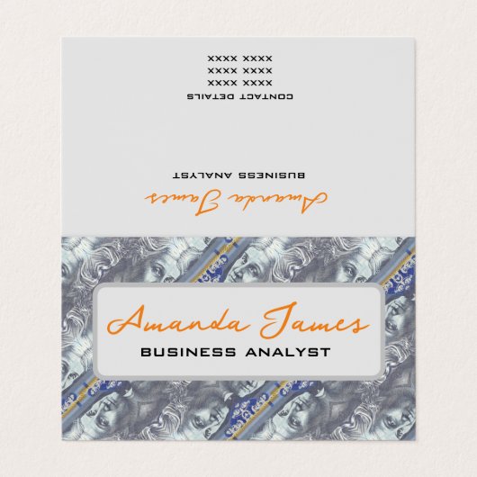 Australisch geldpatroon visitekaartje (Buitenkant ongevouwen)