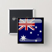 Australisch gepolijst vierkante button 5,1 cm (Voorkant /achterkant)