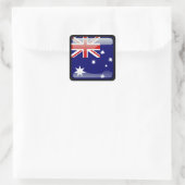 Australisch gepolijst vierkante sticker (Tas)