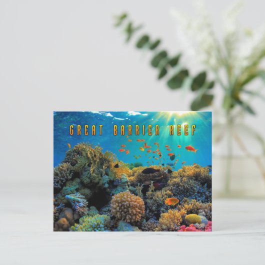 Australisch Great Barrier Reef gestileerd Briefkaart (Staand voorkant)
