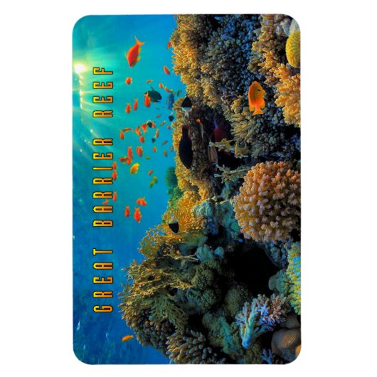 Australisch Great Barrier Reef gestileerd Magneet (Verticaal)