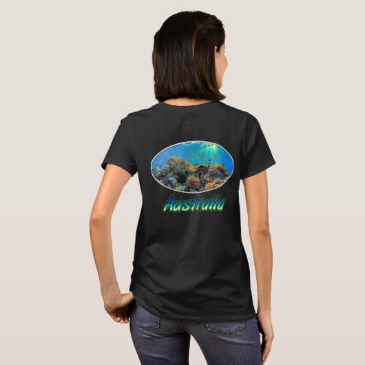 Australisch Great Barrier Reef gestileerd T-shirt (Achterkant volledig)