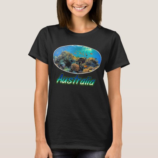 Australisch Great Barrier Reef gestileerd T-shirt (Voorkant)