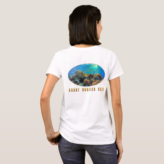 Australisch Great Barrier Reef gestileerd T-shirt (Achterkant volledig)