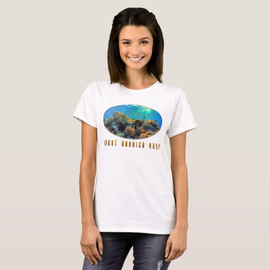 Australisch Great Barrier Reef gestileerd T-shirt (Voorkant volledig)