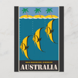 Australisch Great Barrier Reef Vintage Travel Briefkaart
