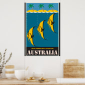 Australisch Great Barrier Reef Vintage Travel Poster (Keuken)