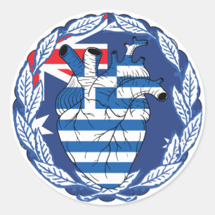 Australisch Grieks Onafhankelijkheid Grieks Ronde Sticker