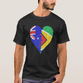 Australisch-Guyanese vlaggenheart T-shirt (Voorkant)