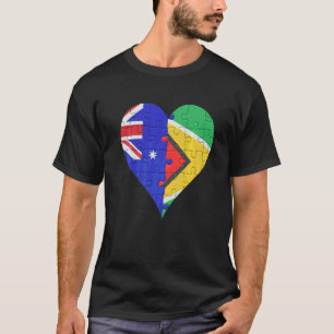 Australisch-Guyanese vlaggenheart T-shirt