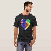 Australisch-Guyanese vlaggenheart T-shirt (Voorkant volledig)