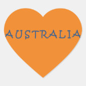 Australisch Hart Sticker (Voorkant)