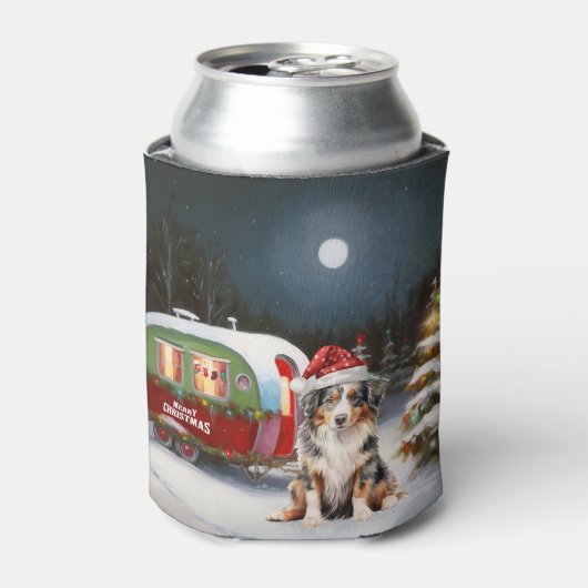 Australisch Herder Caravan Kerstavontuur Blikjeskoeler (Blikje Voorkant)