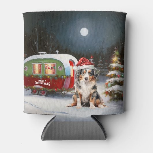 Australisch Herder Caravan Kerstavontuur Blikjeskoeler (Voorkant)