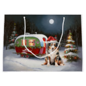 Australisch Herder Caravan Kerstavontuur Groot Cadeauzakje (Voorkant)