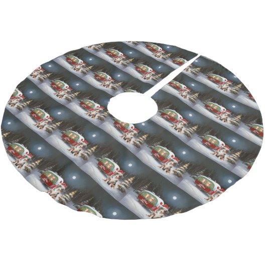 Australisch Herder Caravan Kerstavontuur Kerstboom Rok (Gekanteld)