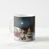 Australisch Herder Caravan Kerstavontuur Koffiemok (Voorkant links)