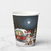 Australisch Herder Caravan Kerstavontuur Papieren Bekers (Achterkant)