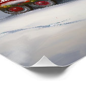 Australisch Herder Caravan Kerstavontuur Perfect Poster (Hoek)