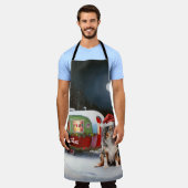 Australisch Herder Caravan Kerstavontuur Schort (Gedragen)