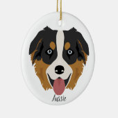 Australisch Herder kerstversiering Keramisch Ornament (Rechts)