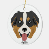 Australisch Herder kerstversiering Keramisch Ornament (Links)