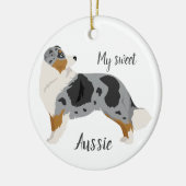 Australisch Herder kerstversiering Keramisch Ornament (Links)