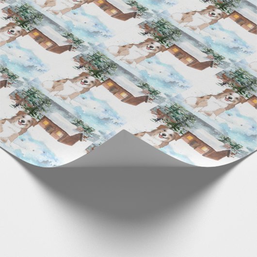 Australisch herderpapier (rood) cadeaupapier (Hoek)